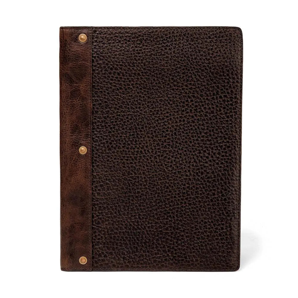 Theodore Leather Padfolio by Mission Mercantile Leather Goods, handmade leather goods detail photo 3