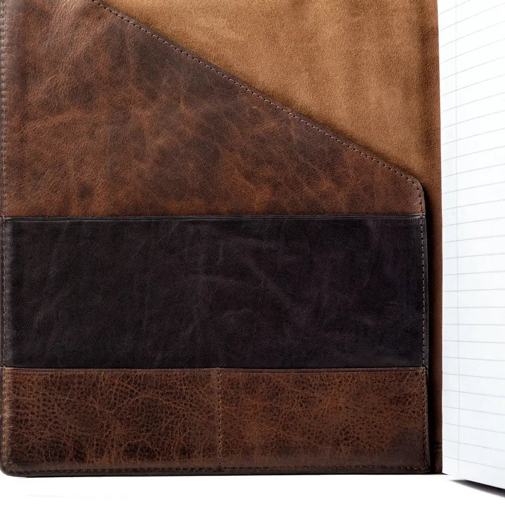 Theodore Leather Padfolio by Mission Mercantile Leather Goods, handmade leather goods detail photo 7