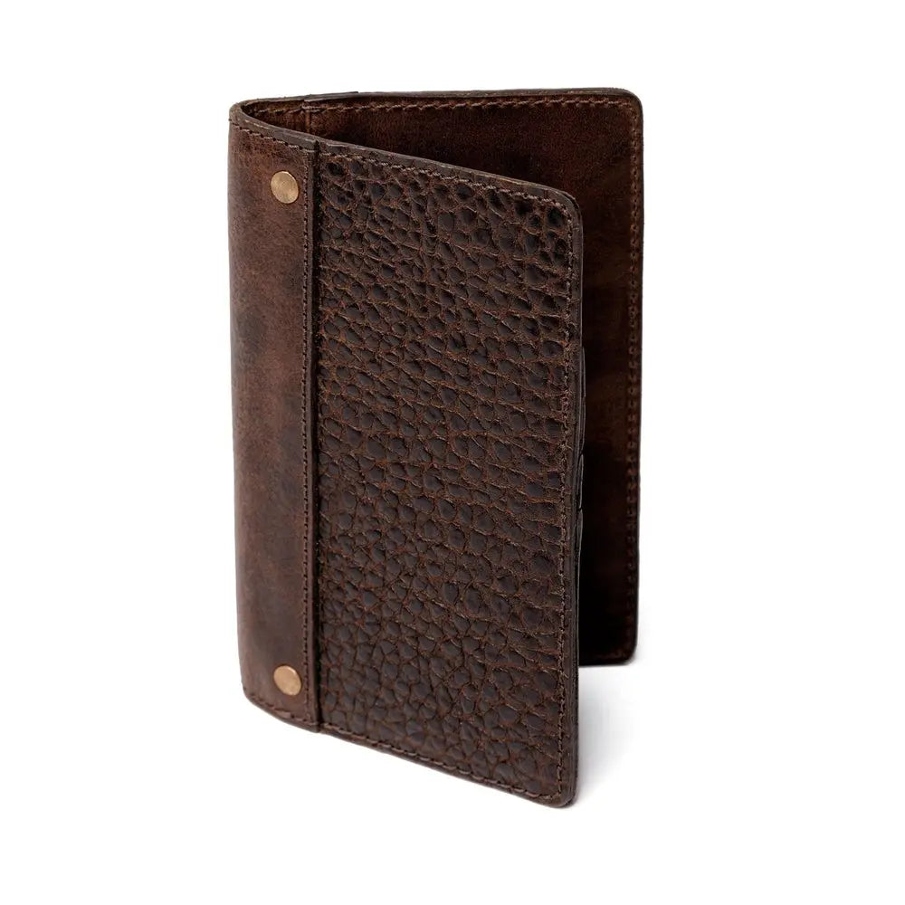 Theodore Leather Passport Wallet by Mission Mercantile Leather Goods, handmade leather goods detail photo 5