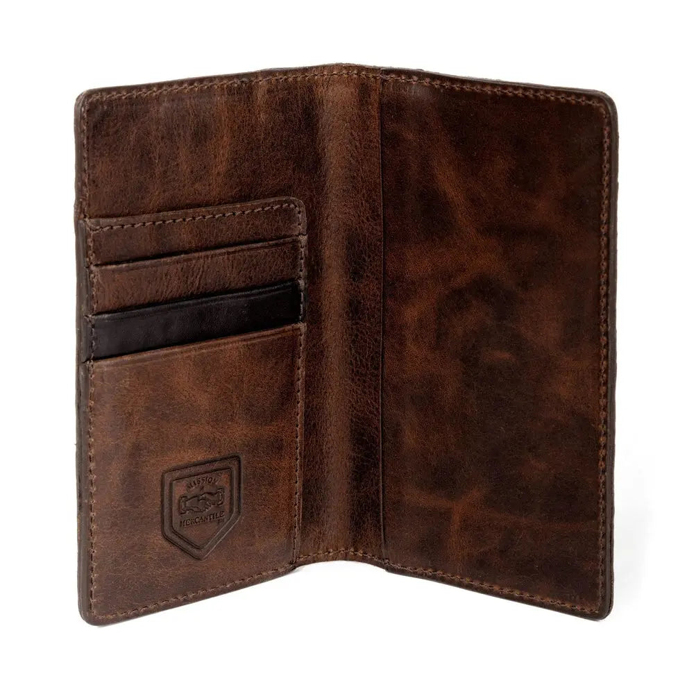 Theodore Leather Passport Wallet by Mission Mercantile Leather Goods, handmade leather goods detail photo 9