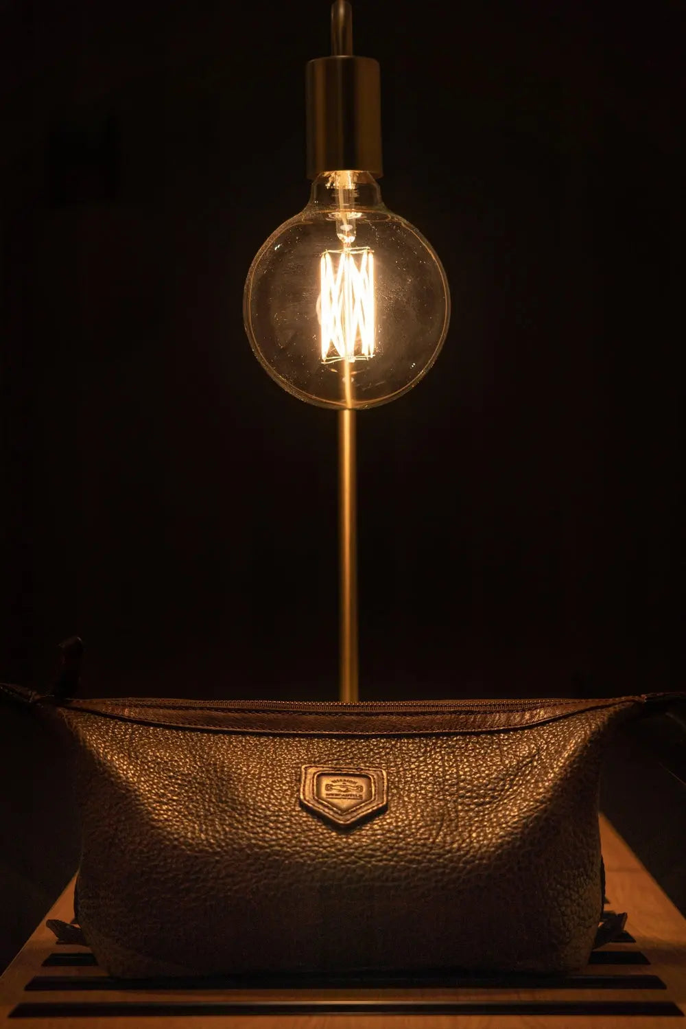 Theodore Leather Toiletry Wash Bag by Mission Mercantile Leather Goods, natural skincare detail photo 3