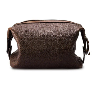 Theodore Leather Toiletry Wash Bag by Mission Mercantile Leather Goods, natural skincare detail photo 5