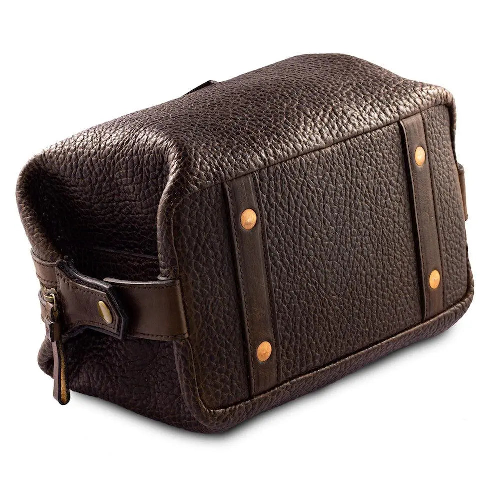 Theodore Leather Toiletry Wash Bag by Mission Mercantile Leather Goods, natural skincare detail photo 7