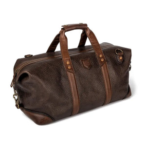 Theodore Leather Weekender Duffle Bag by Mission Mercantile Leather Goods, handmade leather goods detail photo 7