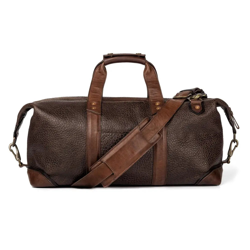 Theodore Leather Weekender Duffle Bag by Mission Mercantile Leather Goods, handmade leather goods detail photo 8