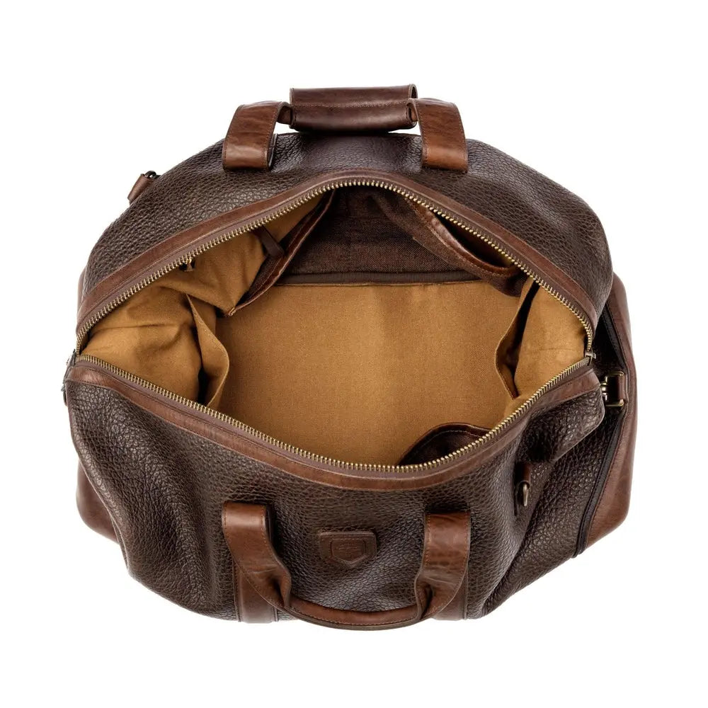 Theodore Leather Weekender Duffle Bag by Mission Mercantile Leather Goods, handmade leather goods detail photo 11