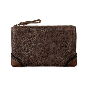 Theodore Leather Zippered Pouch by Mission Mercantile Leather Goods, handmade leather goods detail photo 6