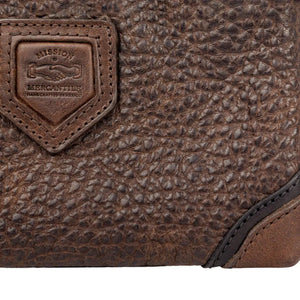 Theodore Leather Zippered Pouch by Mission Mercantile Leather Goods, handmade leather goods detail photo 8
