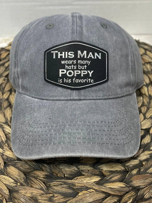 This Man Wears Many Hats Custom Patch Hat by Poor Hog Customs, Southern lifestyle apparel detail photo 4