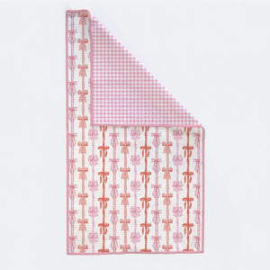 Tied Up in Pink Kitchen Towel by Nola Tawk, tea towel main product photo