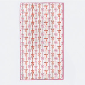 Tied Up in Pink Kitchen Towel by Nola Tawk, tea towel detail photo 2