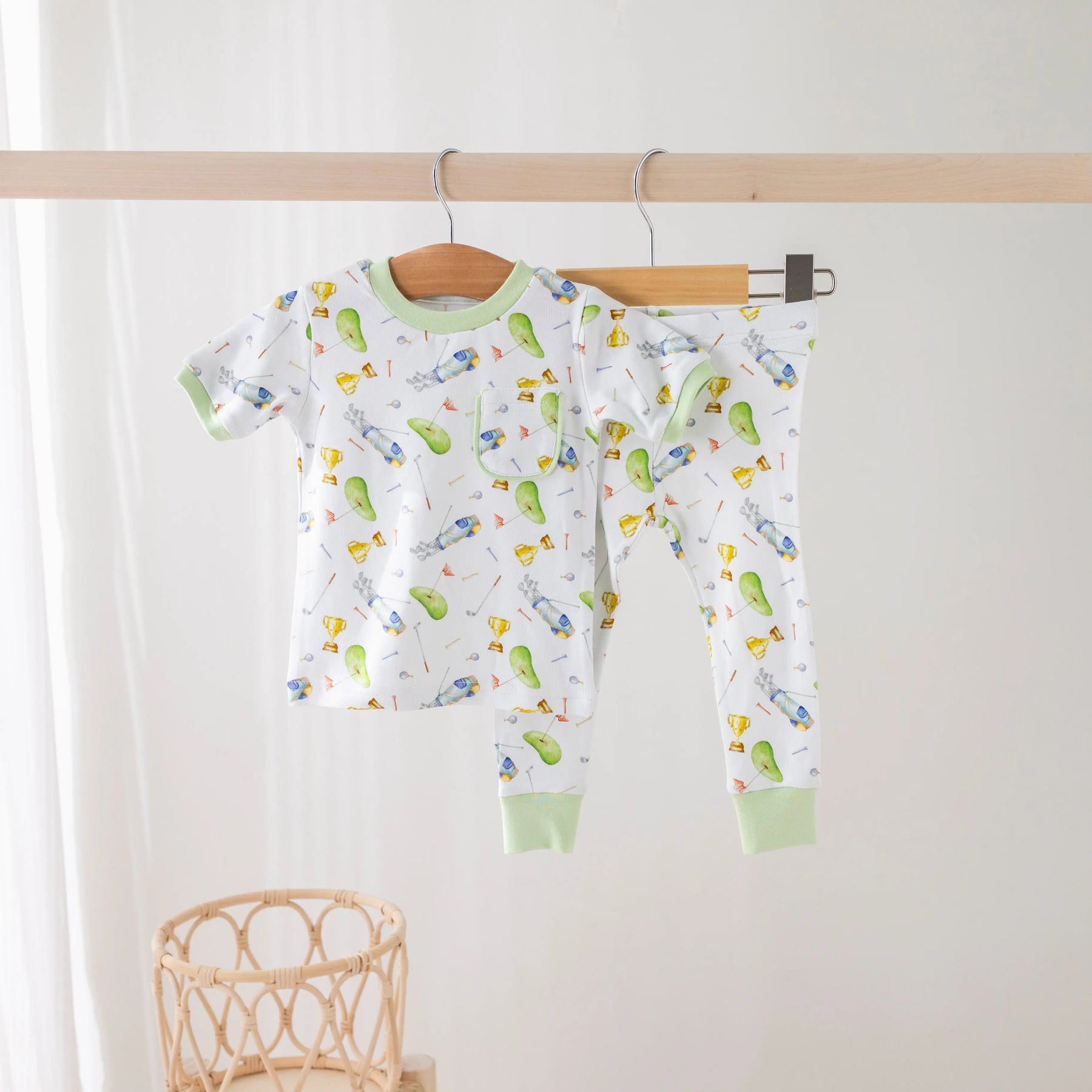 Time to Par-Tee Organic Cotton Golf Pajamas by Nola Tawk, Southern food gift main product photo