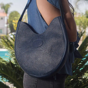 Tooled Leather Hobo Bag Mission Mercantile Leather Goods