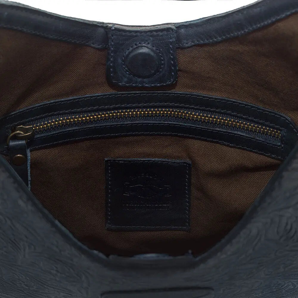Tooled Leather Hobo Bag Mission Mercantile Leather Goods