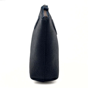 Tooled Leather Large Zippered Pouch Mission Mercantile Leather Goods