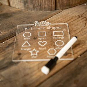 Shapes Trace and Erase Learning Board by Still Magnolia, pet accessory detail photo 2