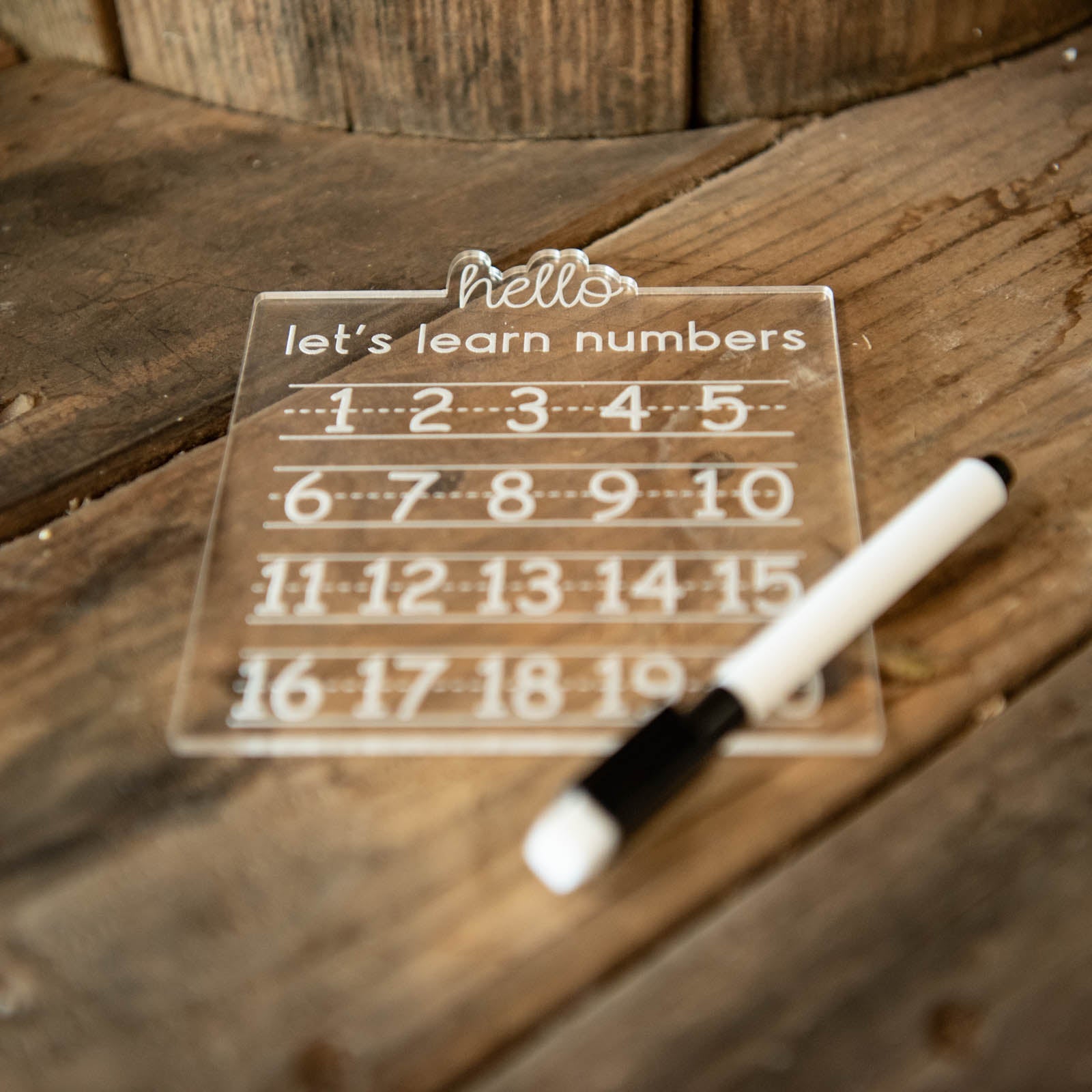123s Trace and Erase Learning Board by Still Magnolia, pet accessory detail photo 4