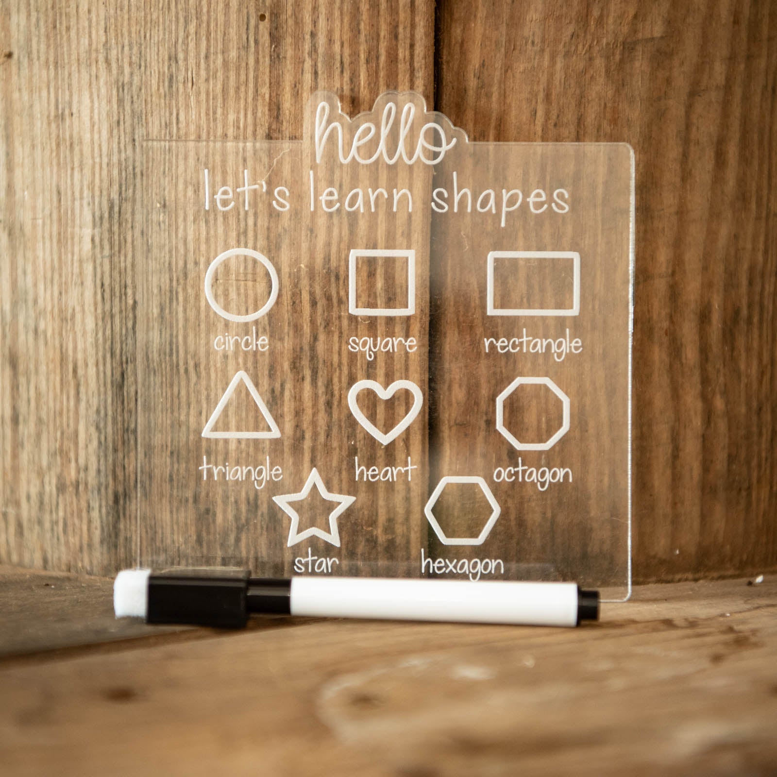 Shapes Trace and Erase Learning Board by Still Magnolia, pet accessory detail photo 3