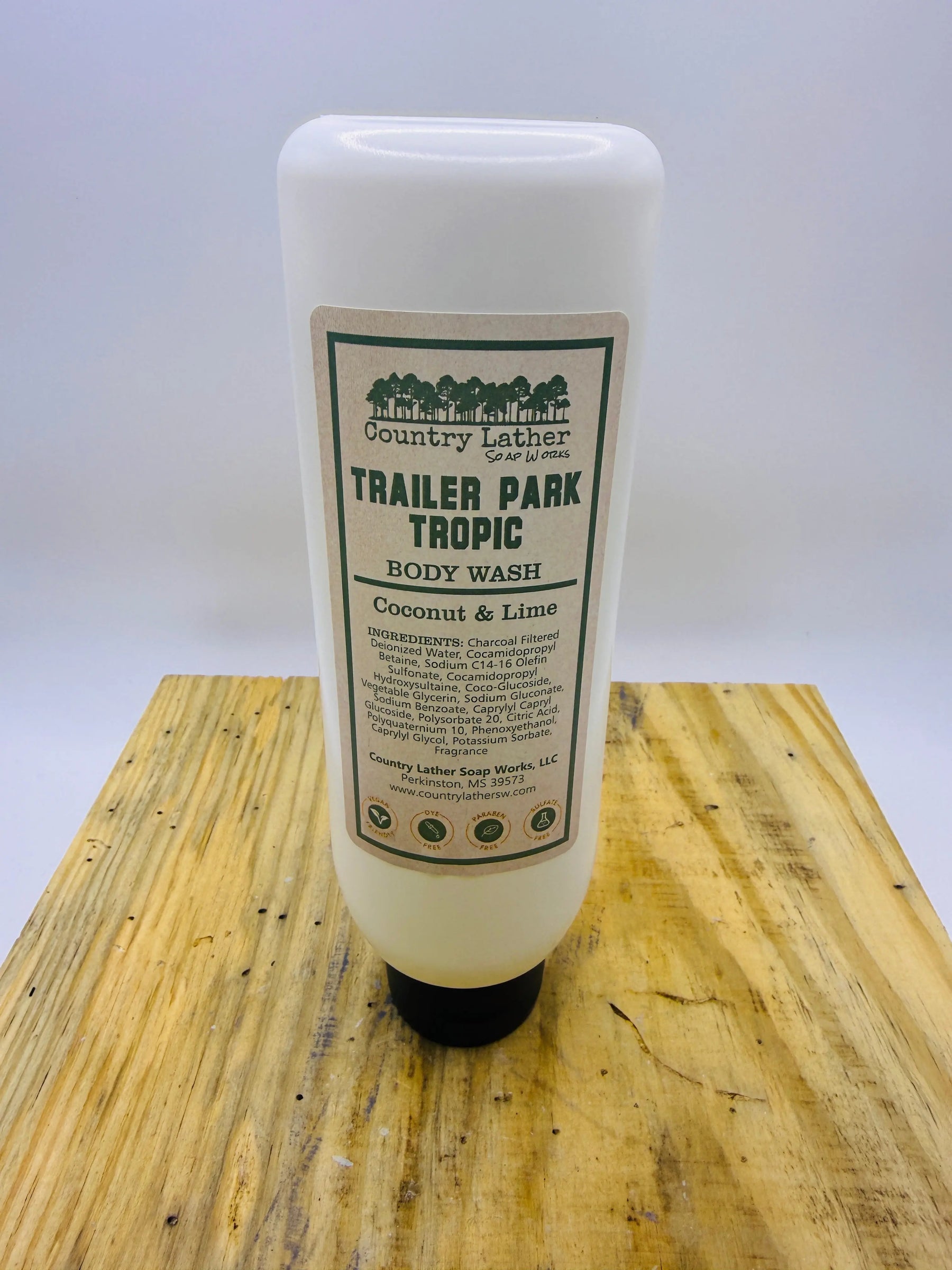 Trailer Park Tropic Body Wash by Country Lather Soap Works, natural skincare main product photo