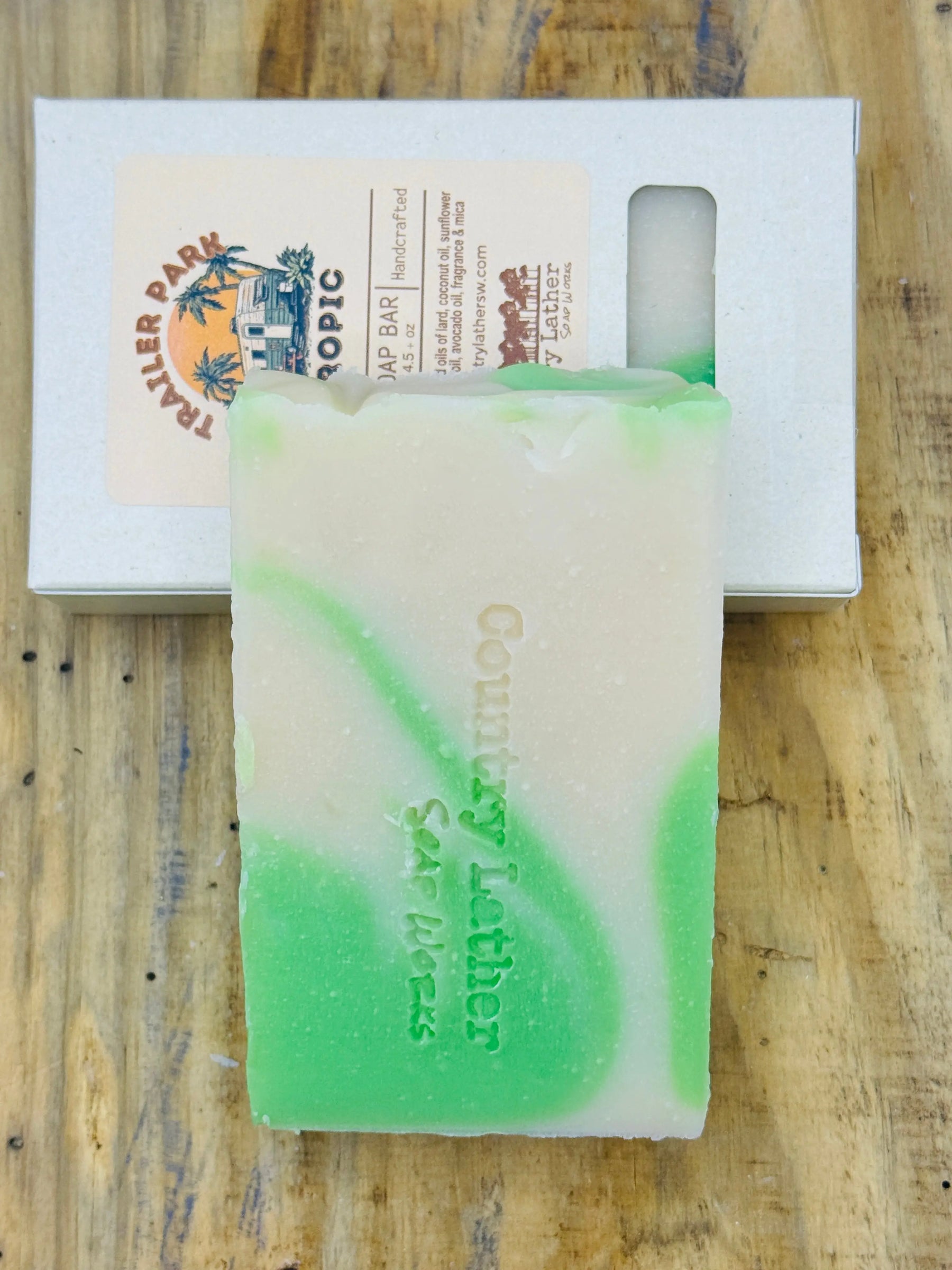 Trailer Park Tropic Soap Bar by Country Lather Soap Works, natural skincare detail photo 3