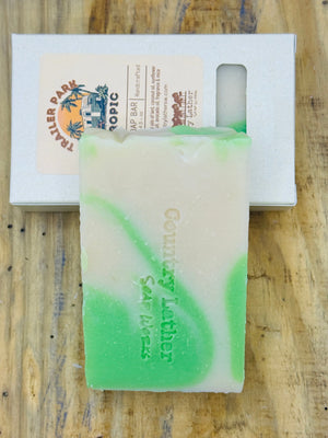 Trailer Park Tropic Soap Bar by Country Lather Soap Works, natural skincare detail photo 3