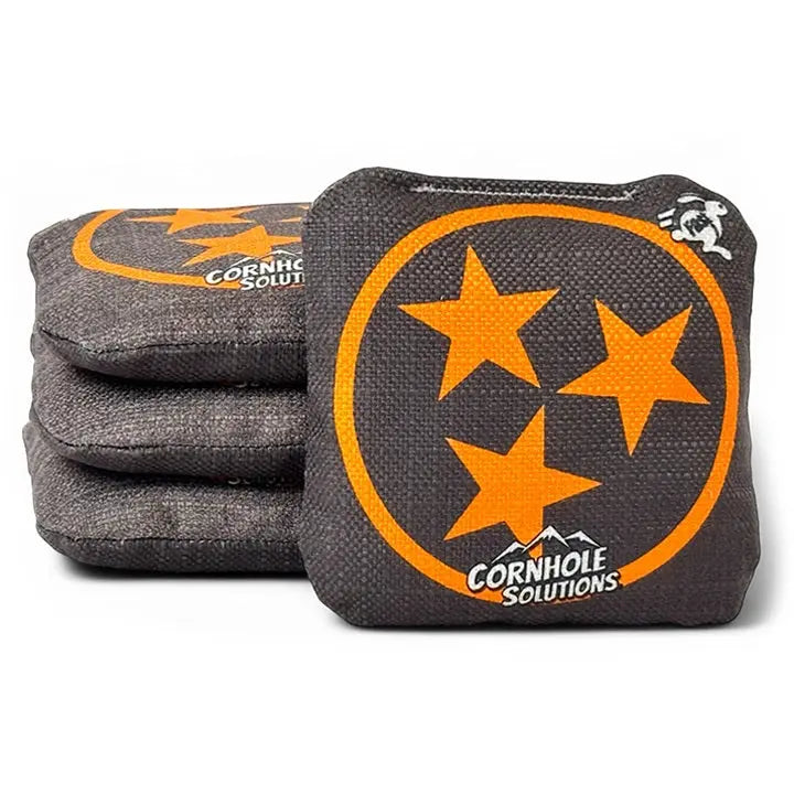 Tri-Star/Checker - Pro Style REC Cornhole Bags – Regulation 6"x6" – Full Set of 8 by Cornhole Solutions, custom cornhole board detail photo 3