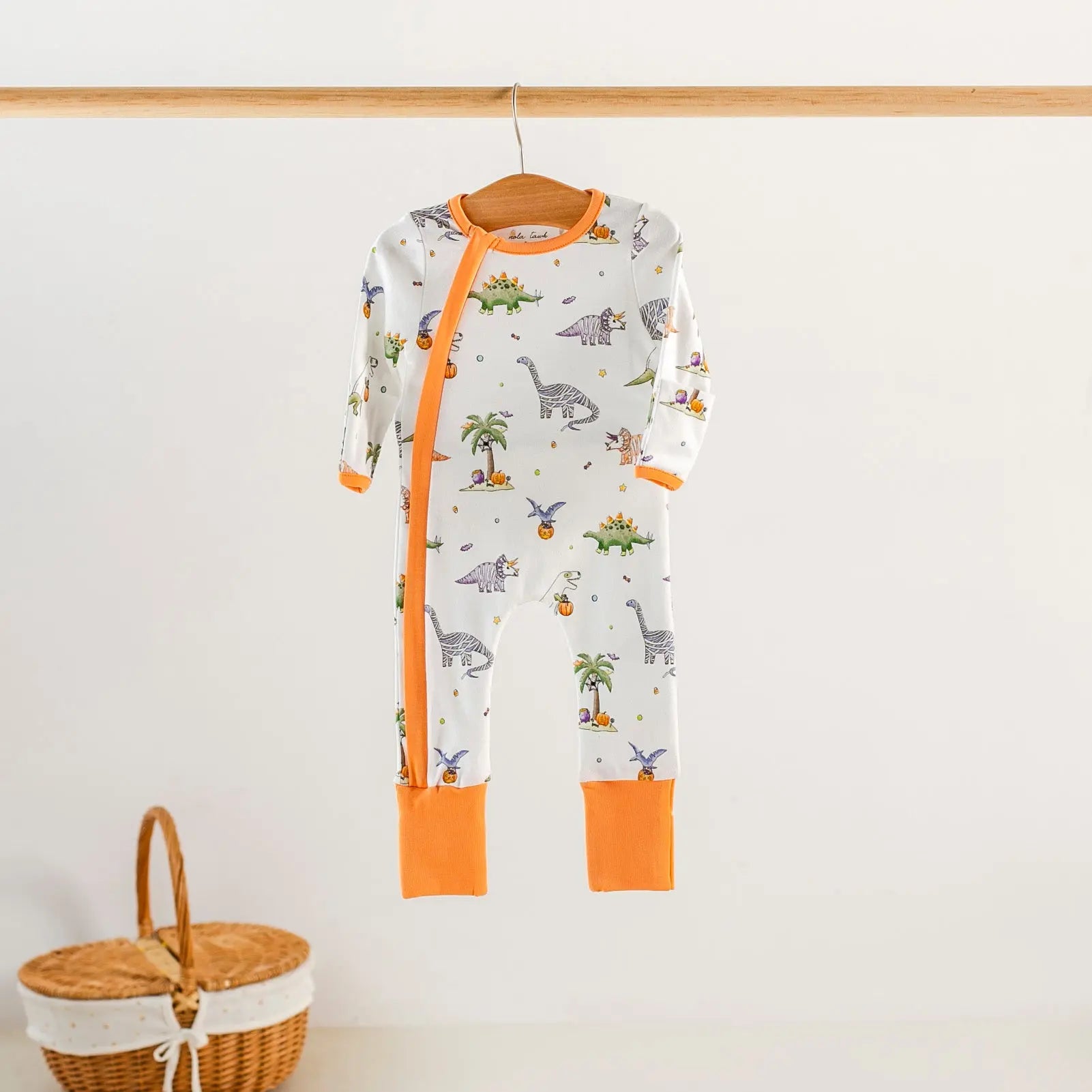 Trick RAWR Treat Halloween Organic Cotton Pajama Set Nola Tawk