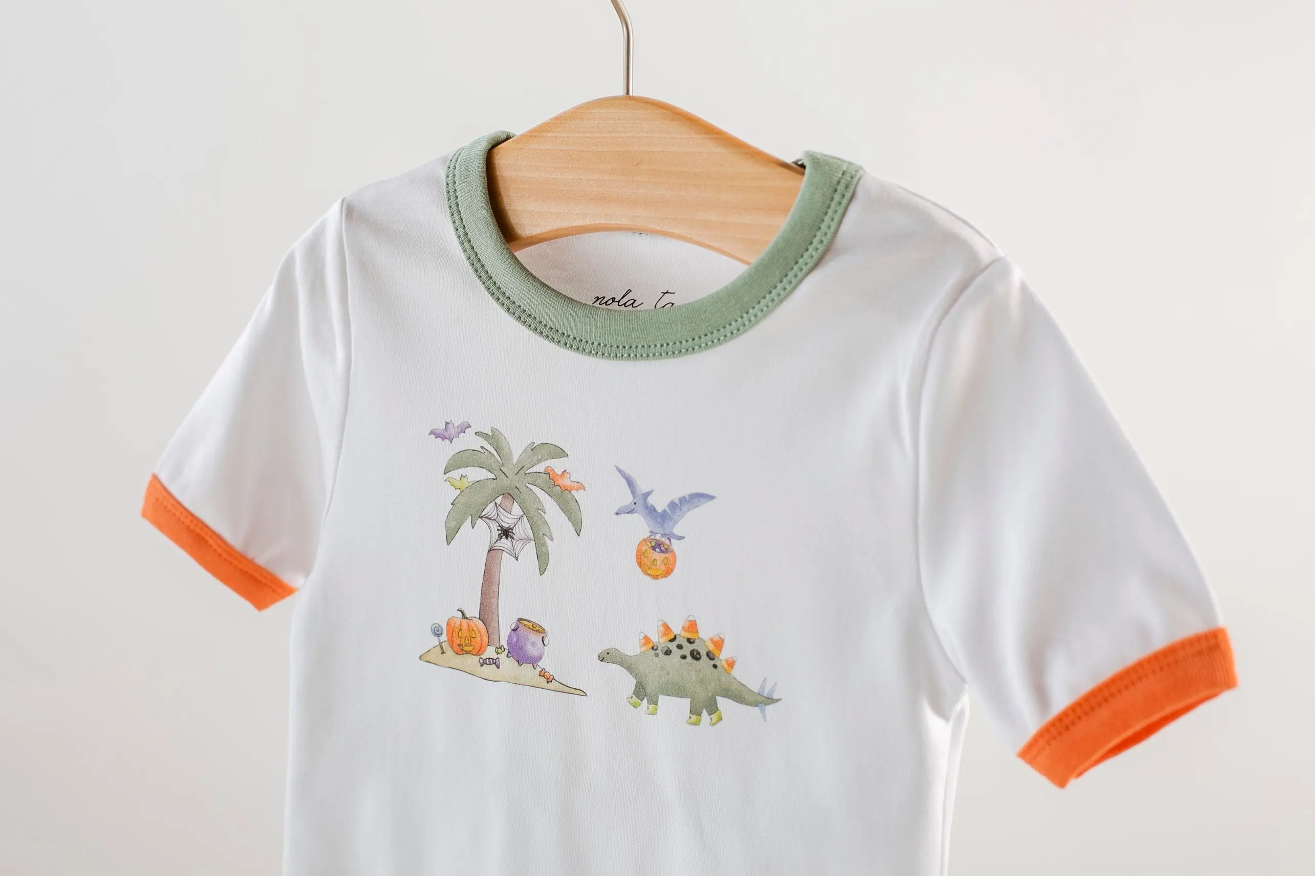 Trick RAWR treat Halloween Organic Cotton Tee Nola Tawk