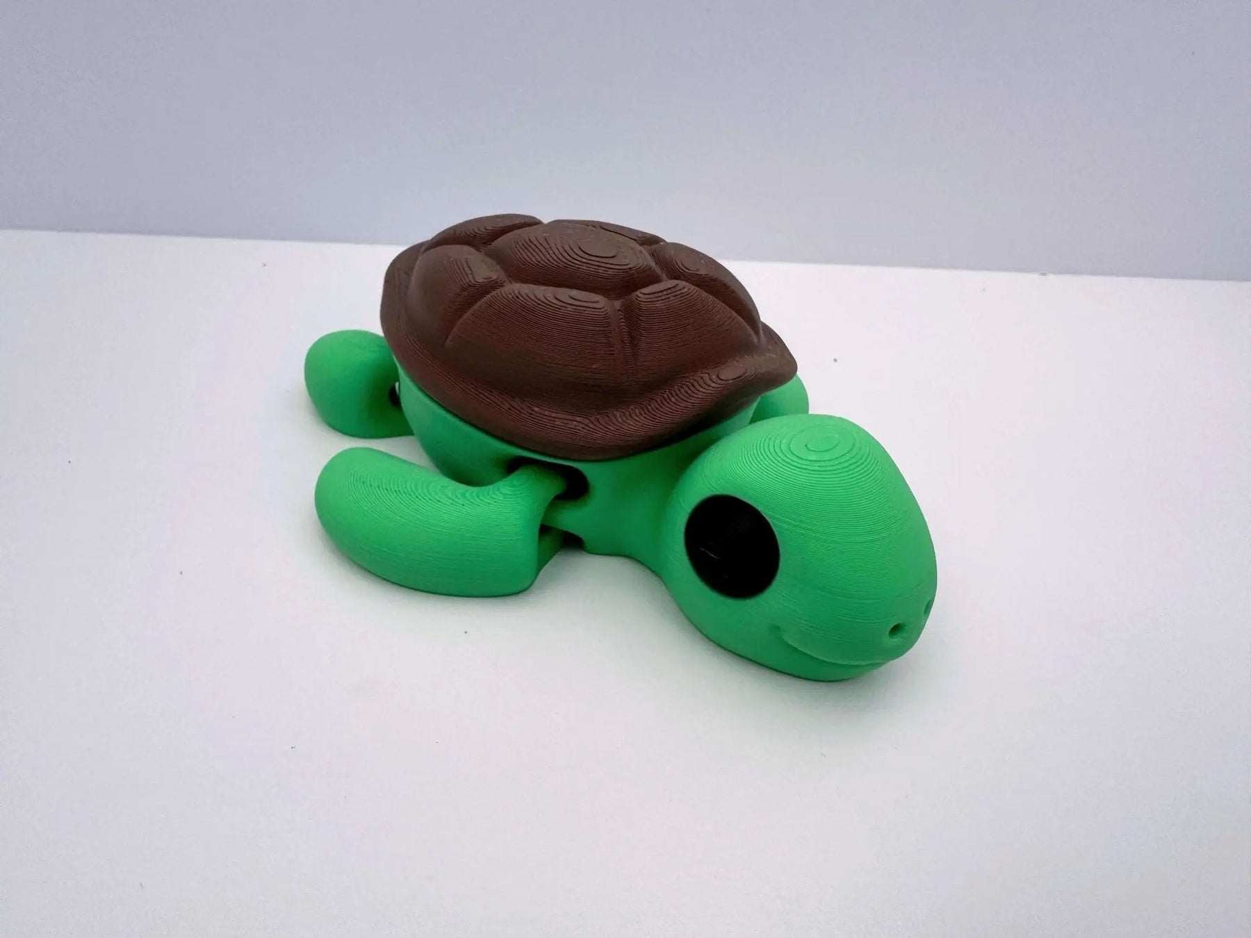 Turtle 3D Printed Fidget Toy | Large Animal Sensory Toy by Mushroom Lady Co, paper gift detail photo 2