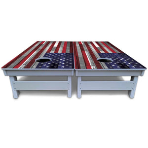 USA / Canada / Union Jack Plank Flag Cornhole Boards - All Weather Series by Cornhole Solutions, custom cornhole board detail photo 5