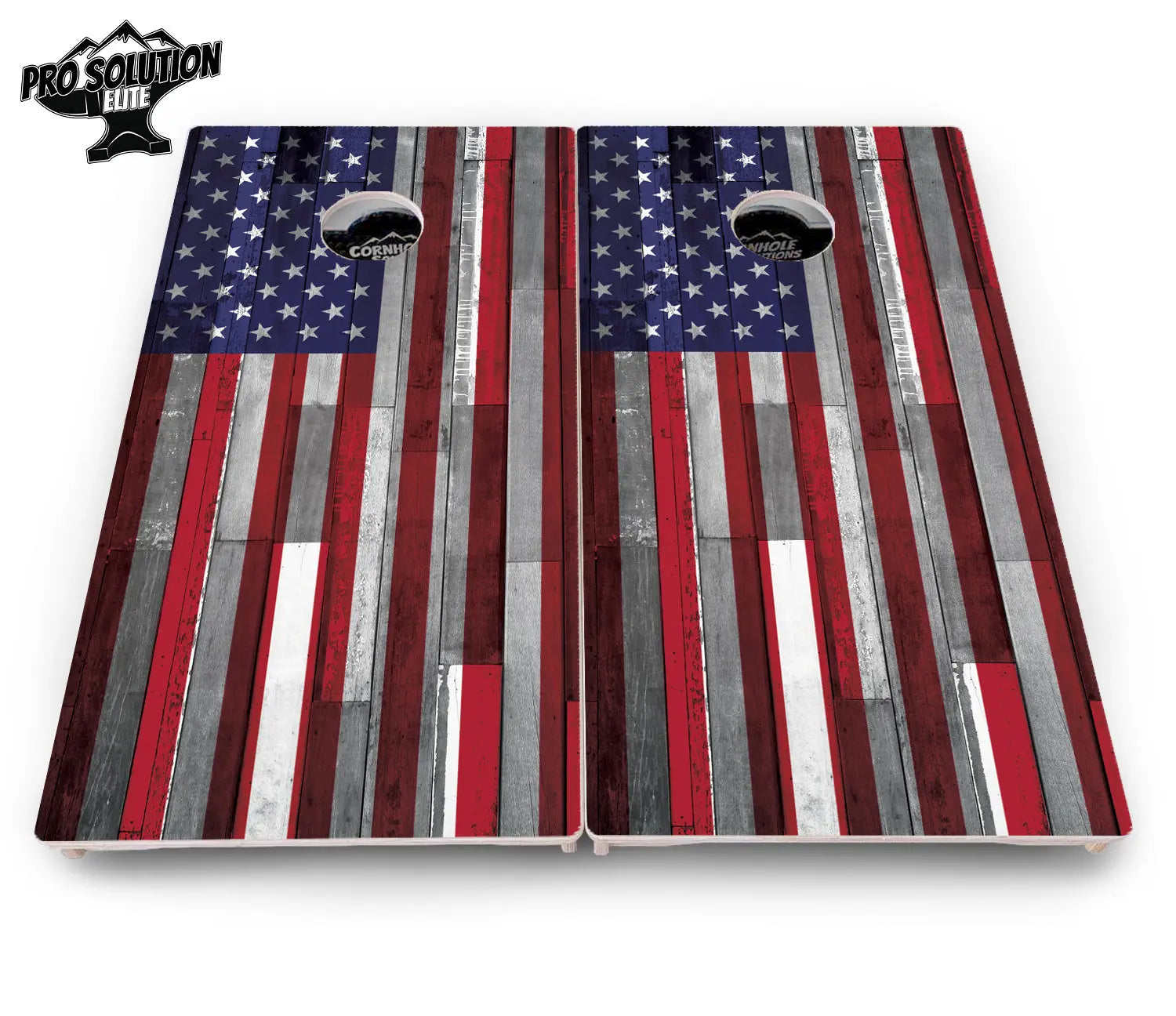 USA / Canada / Union Jack Plank Flag Cornhole Boards - Pro Solution Elite Series by Cornhole Solutions, custom cornhole board detail photo 5