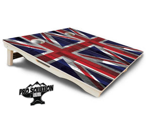 USA / Canada / Union Jack Plank Flag Cornhole Boards - Pro Solution Elite Series by Cornhole Solutions, custom cornhole board detail photo 16