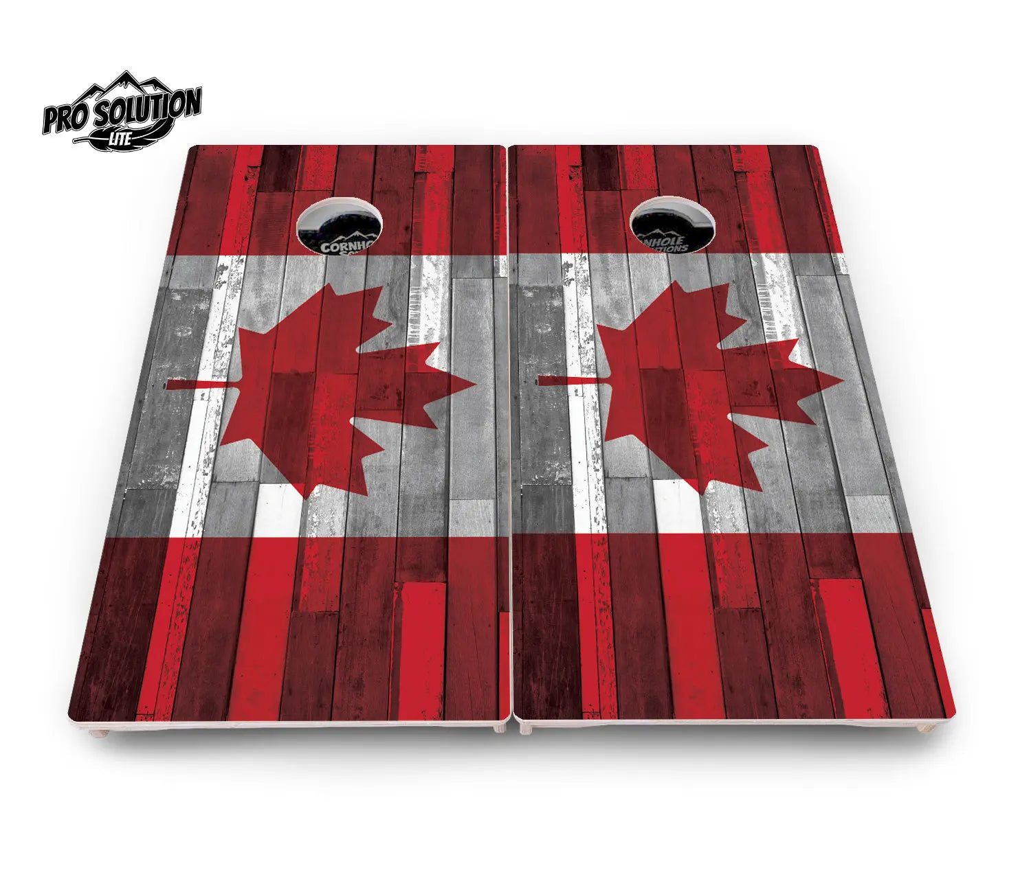 USA / Canada / Union Jack Plank Flag Cornhole Boards - Pro Solution Lite Series by Cornhole Solutions, custom cornhole board detail photo 9
