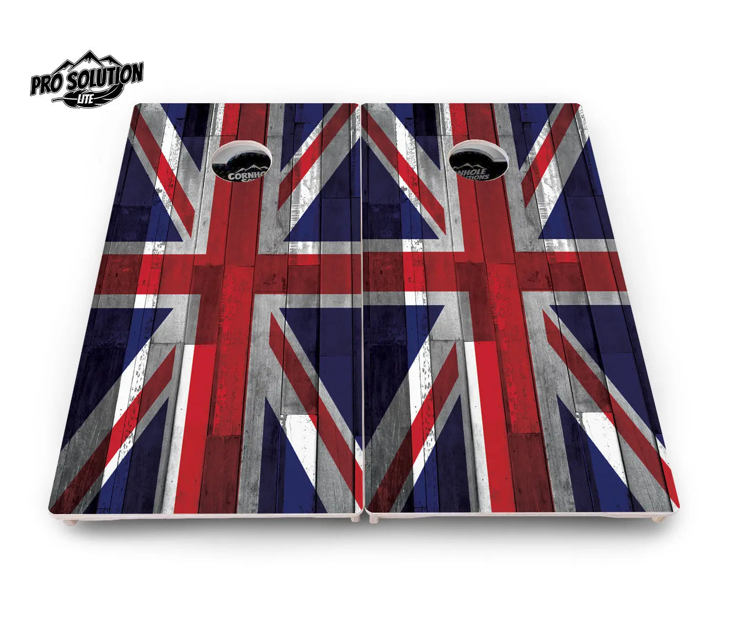 USA / Canada / Union Jack Plank Flag Cornhole Boards - Pro Solution Lite Series by Cornhole Solutions, custom cornhole board detail photo 14