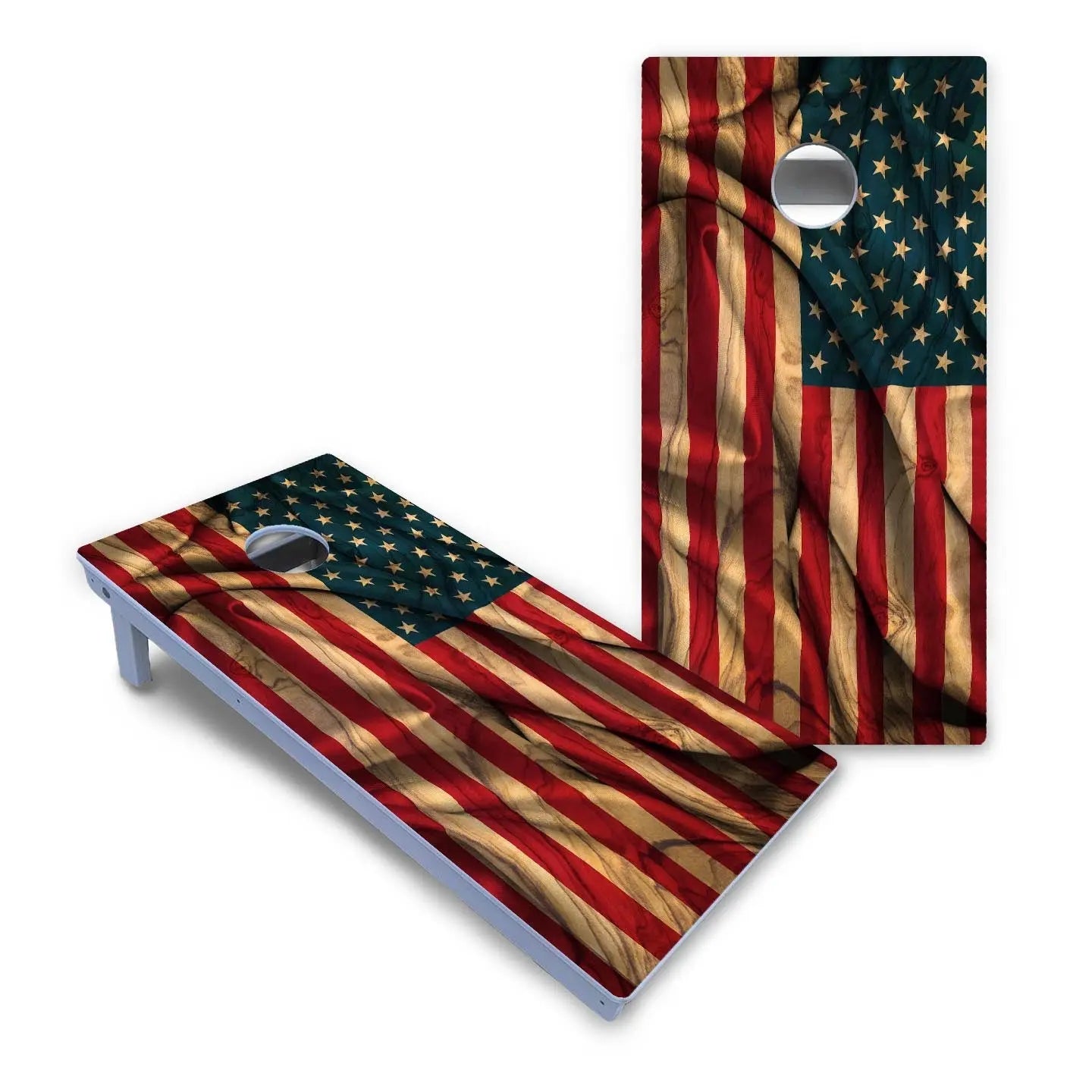 USA Wood Flag Color Cornhole Boards - All Weather Series Cornhole Solutions