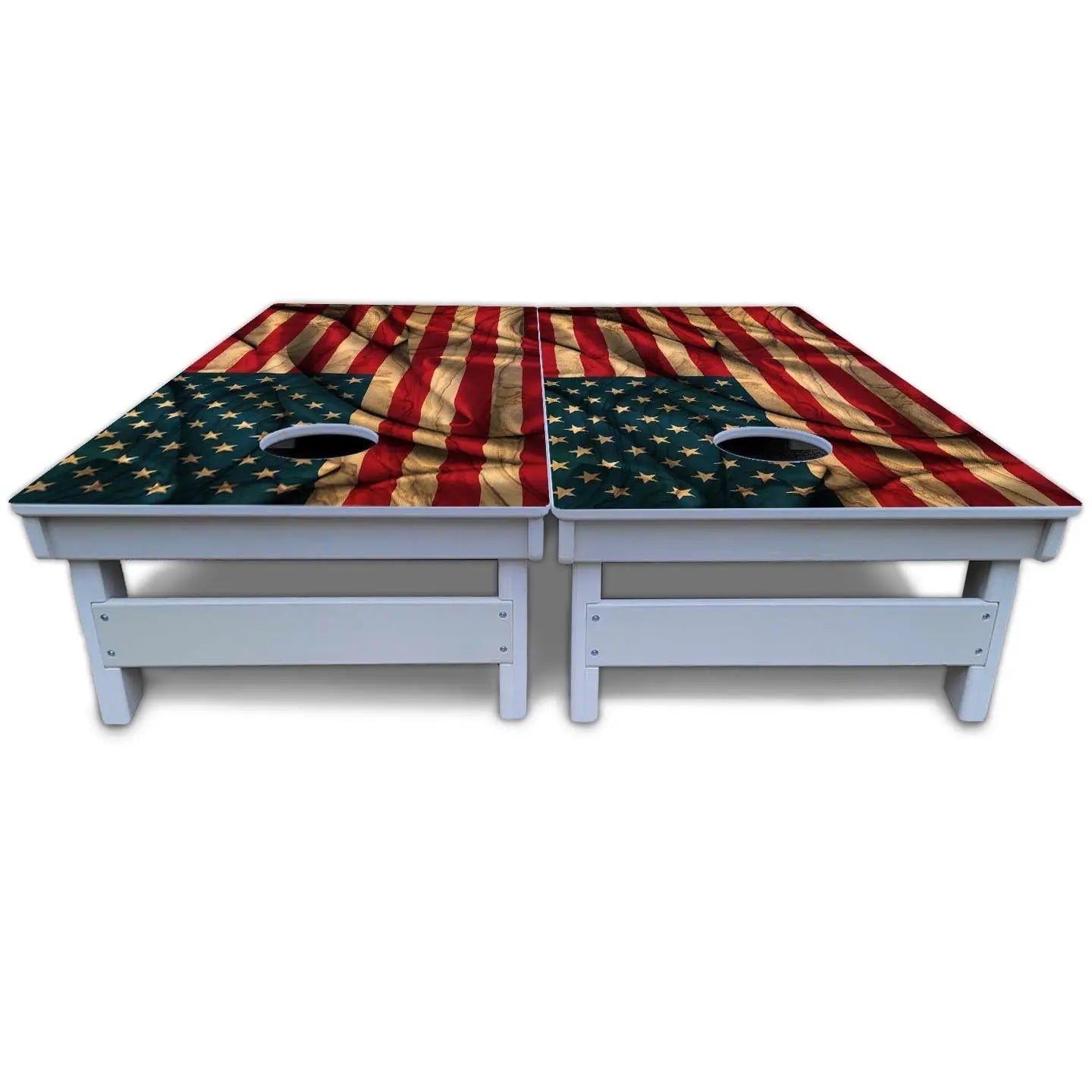 USA Wood Flag Color Cornhole Boards - All Weather Series by Cornhole Solutions, custom cornhole board detail photo 5