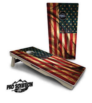 USA Wood Flag Color Cornhole Boards - Pro Solution Lite Series by Cornhole Solutions, custom cornhole board detail photo 4