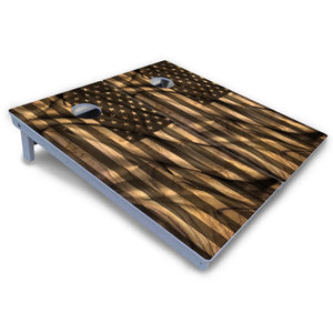 USA Wood Flag Cornhole Boards - All Weather Series by Cornhole Solutions, custom cornhole board detail photo 3