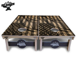 USA Wood Flag Cornhole Boards - Pro Solution Elite Series by Cornhole Solutions, custom cornhole board detail photo 3