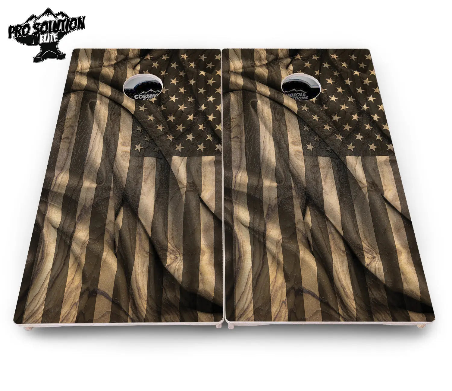 USA Wood Flag Cornhole Boards - Pro Solution Elite Series by Cornhole Solutions, custom cornhole board detail photo 4