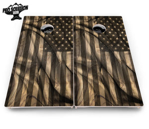 USA Wood Flag Cornhole Boards - Pro Solution Elite Series by Cornhole Solutions, custom cornhole board detail photo 4