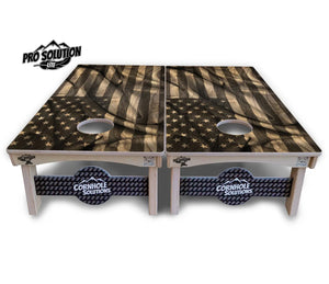 USA Wood Flag Cornhole Boards - Pro Solution Lite Series by Cornhole Solutions, custom cornhole board detail photo 3