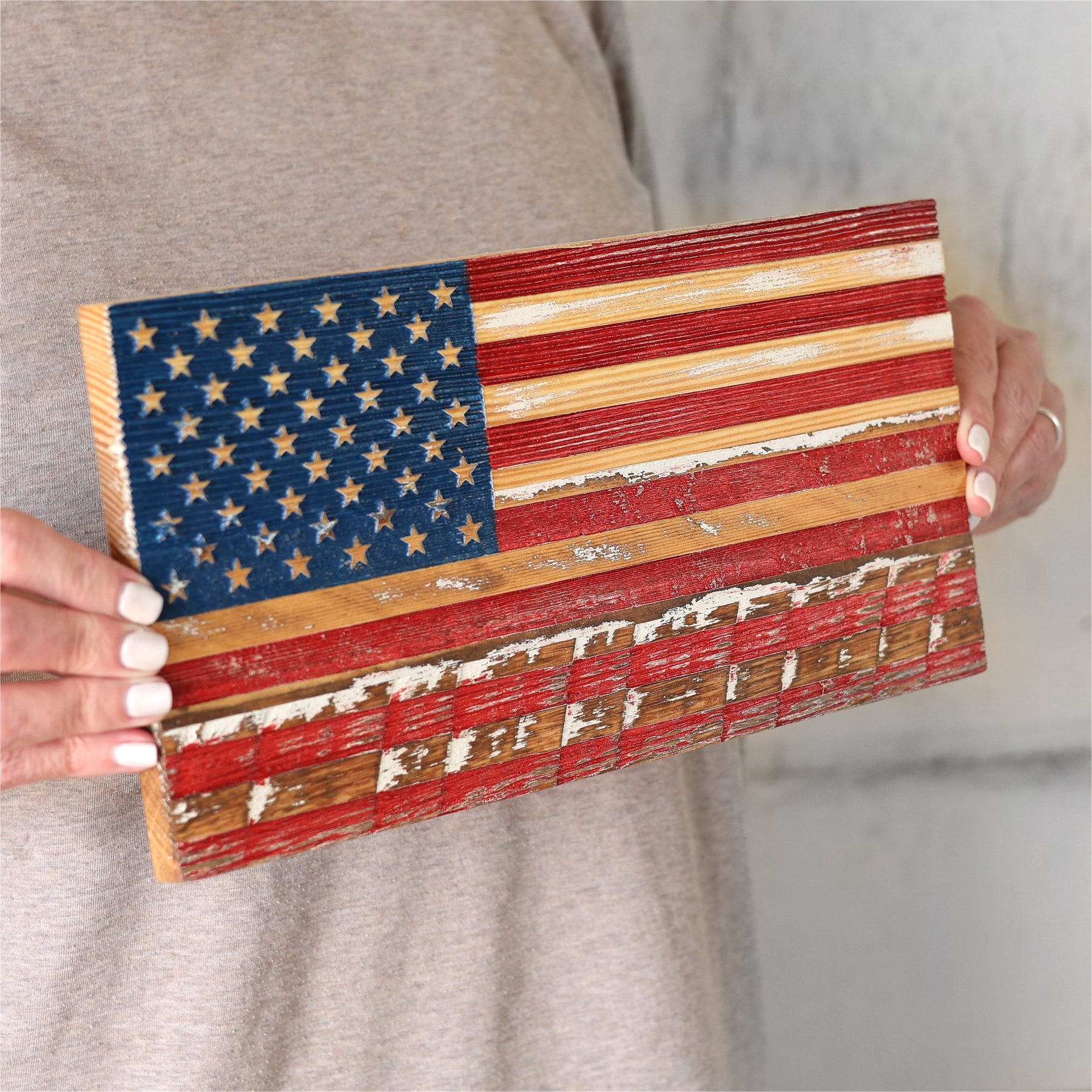 USA Pallet Wood Flags by Dennehey Design Co., Southern home decor detail photo 4