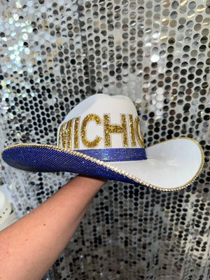 University of Michigan Hat by Rhinestone Cowgirl, Southern lifestyle apparel detail photo 2