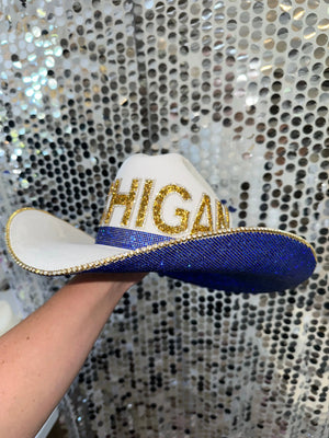 University of Michigan Hat by Rhinestone Cowgirl, Southern lifestyle apparel detail photo 4