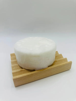 Unscented Solid Dish Soap on Wooden Dish. Plastic-Free, Eco-Friendly dish soap by Main Street Collective