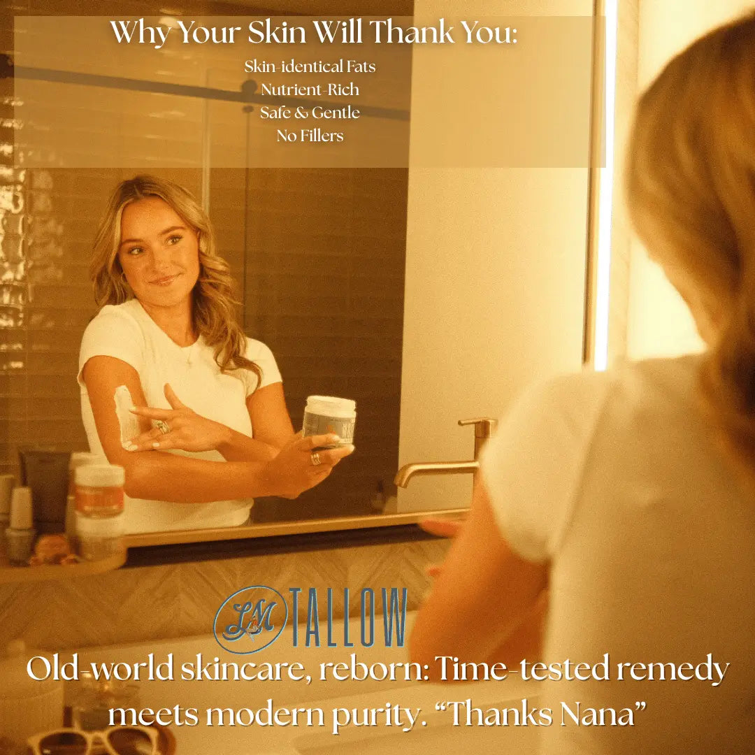 Unscented Tallow Lotion – Pure, Preservative-Free One Ingredient Moisturizer by Lady May Tallow The Lady May