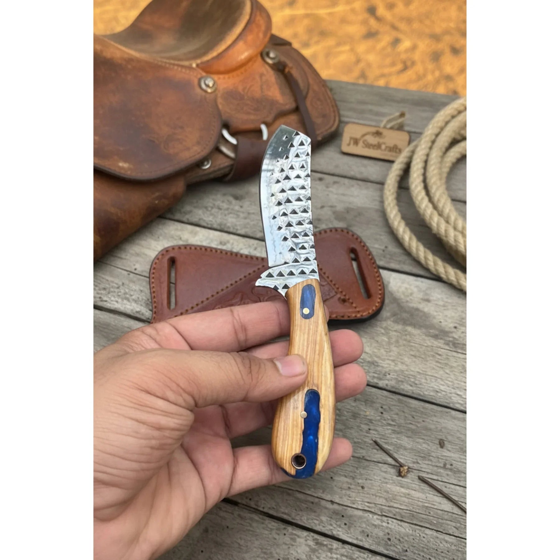 Timberline Damascus Skinner Knife product detail, view 3