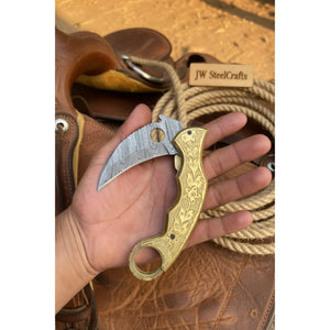 Goldtalon Ring Folder Knife by JW SteelCrafts