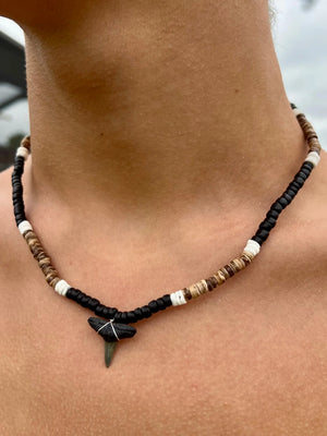 Useppa Shark Tooth Necklace by HALT, handmade jewelry detail photo 3